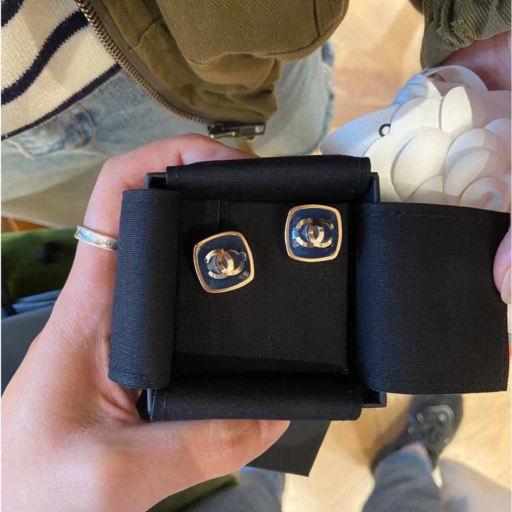 Đôi Bông Tai Mạ Bạc 925 Hình Chữ C Thời Trang