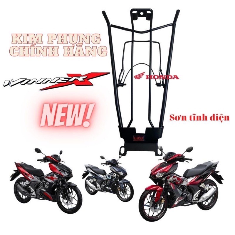 Baga Sơn đen tĩnh điện winner x Thép 10 ly kèm ốc bắt cực đẹp