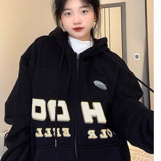 Áo khoác hoodie zip màu đen nam nữ ulzzang unsex - fhoo