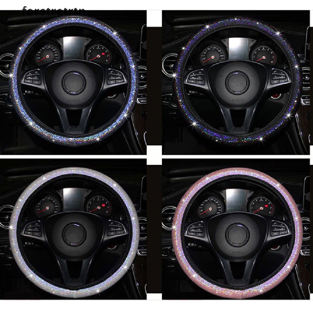 Vỏ Bọc Vô Lăng Xe Hơi Bằng PU Đính Đá Pha Lê Thông Dụng