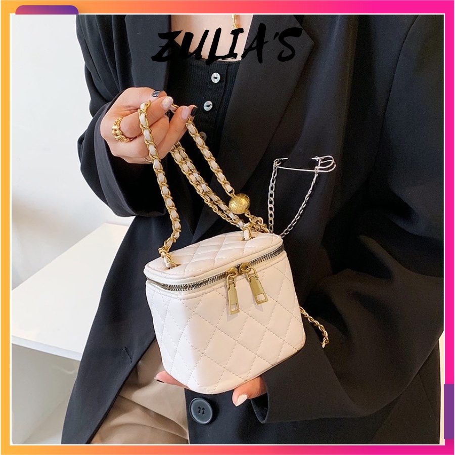 Túi xách nữ đeo chéo mini da mềm trần trám dáng cặp lồng siêu hottrend Zuliashop8386
