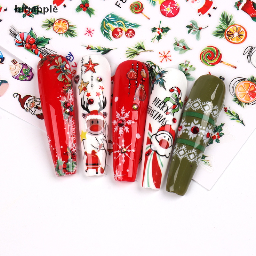 1 Tờ Sticker Dán Móng Tay Chủ Đề Giáng Sinh