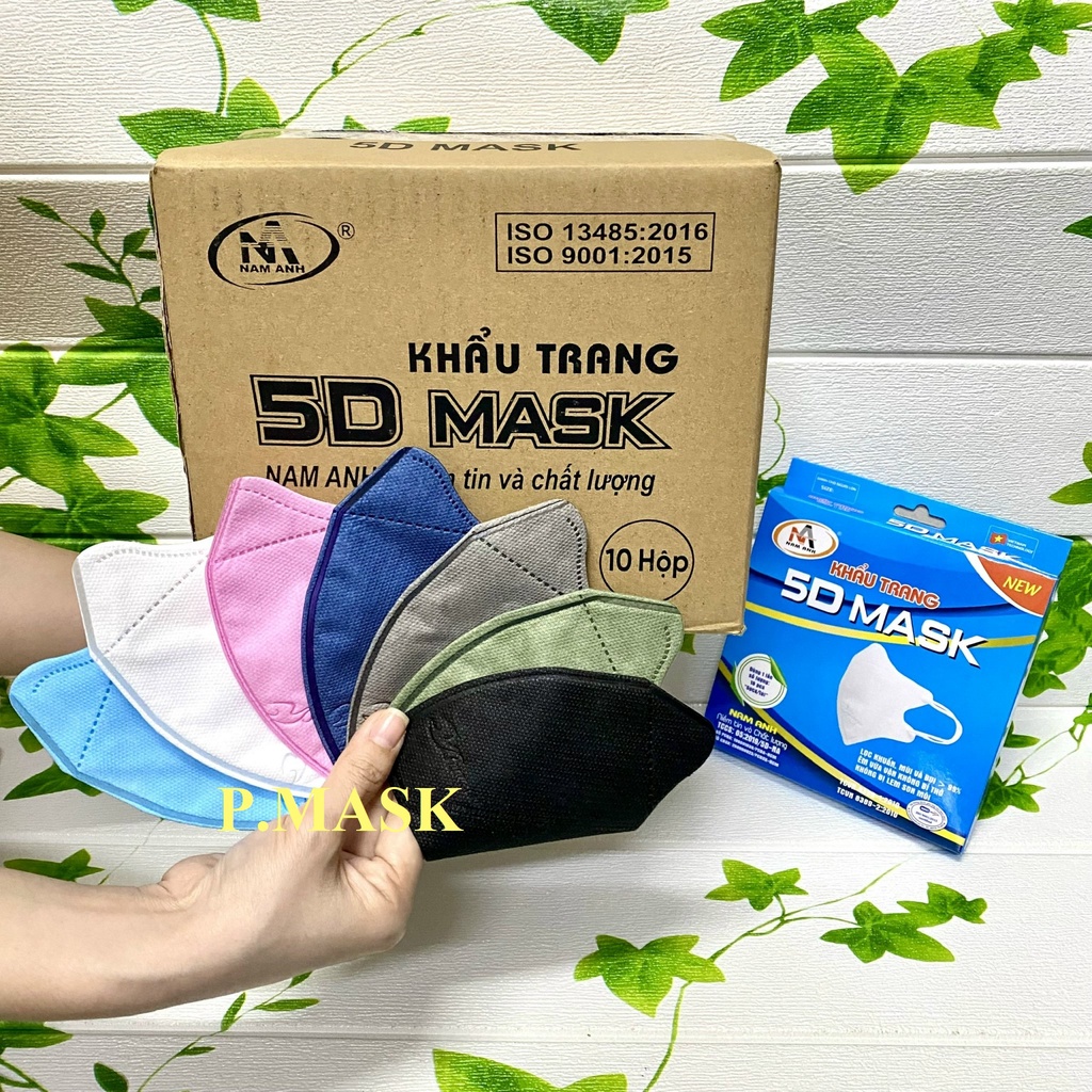 100 Cái khẩu trang 5D NAM ANH FAMAPRO 3 lớp kháng khuẩn