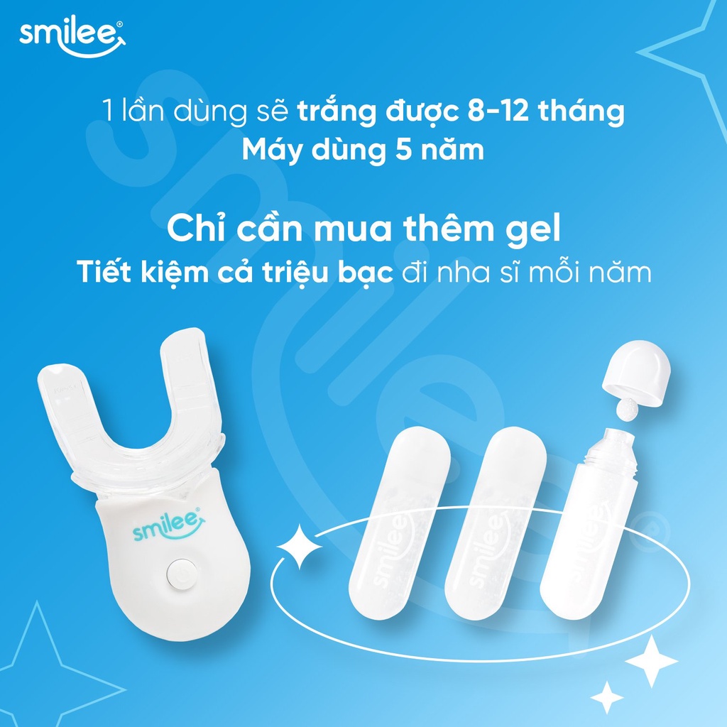 Bộ Kit tẩy trắng răng Smilee Max sử dụng tại nhà - Hàng chính hãng