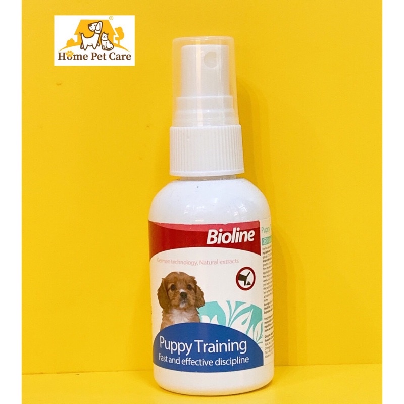 Chai xịt hướng dẫn đi vệ sinh đúng chỗ Puppy training bioline ( kết hợp với tã lót vệ sinh)