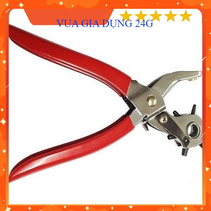 Kìm Bấm Lỗ Dây Nịt, Bấm Dây Da Đồng Hồ,Thắt Lưng, Giày Dép, Bìa Cứng - Loại 6 Size 6 Lỗ
