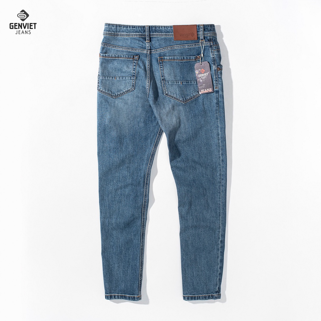 [Mã FATOP12 giảm 30K đơn 150K] Quần Jeans Nam Genviet Trơn Basic Chất Bò Denim Cao Cấp T1108J8065