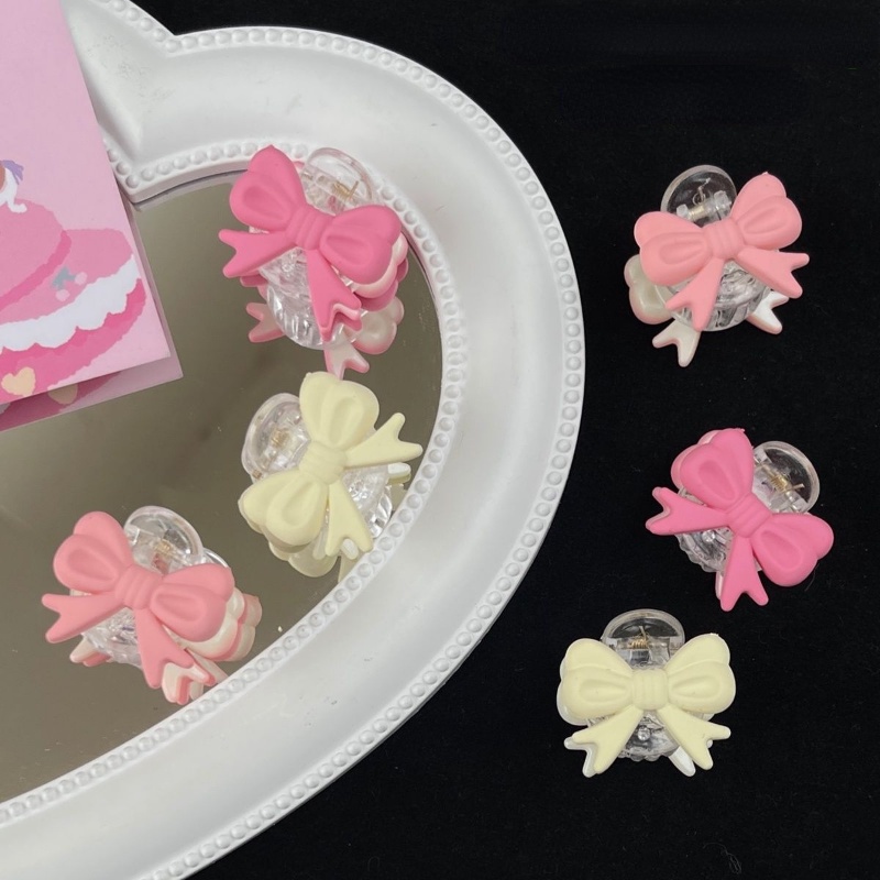 Kẹp Tóc Hình Nơ Màu Hồng Dễ Thương Thời Trang