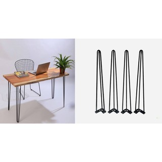 Chân Sắt Hairpin Sơn Tĩnh Điện 70cm - chân bàn làm việc ( loại 3 thanh sắt)