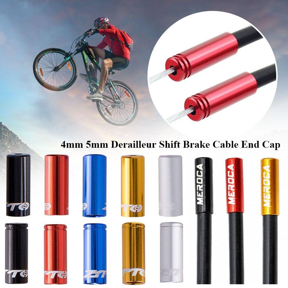 WTTLE Bộ 10 Vỏ Bọc Đầu Cáp Bằng Hợp Kim Nhôm Chống Bụi Cho Xe Đạp