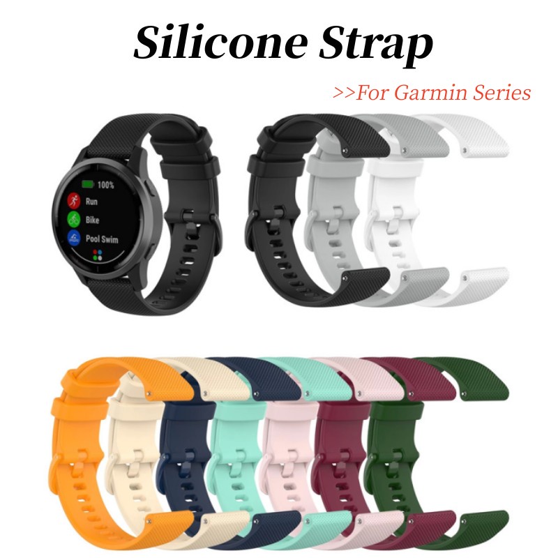 Dây Đeo Silicon Thay Thế Cho Đồng Hồ Thông Minh Garmin Venu / Venu2 / Venu 2S / Venu 2 Plus / Vivoactive 4 / Vivoactive 4S 18MM 20 MM 22MM