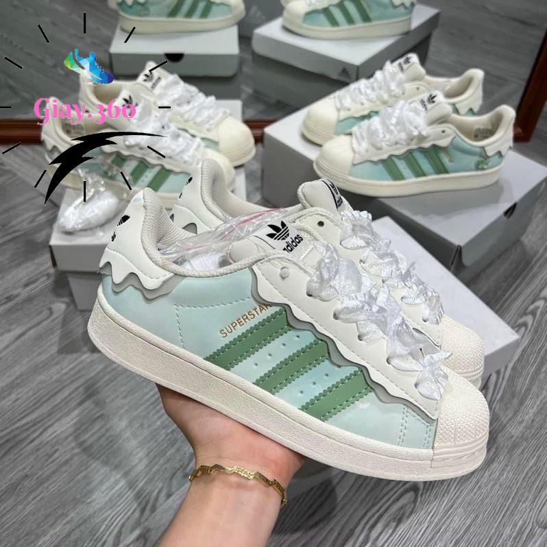Giày thể thao nữ adidas sò hồng,xanh.giày adidas sò hồng kem ful hộp ful box