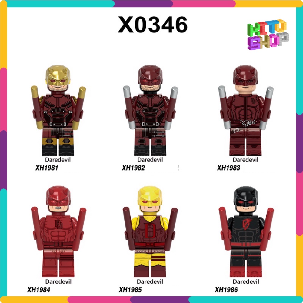 Đồ Chơi Lắp Ráp DareDevil Minifigures Marvel Nhân Vật Phim Truyện Siêu Anh Hùng X0346
