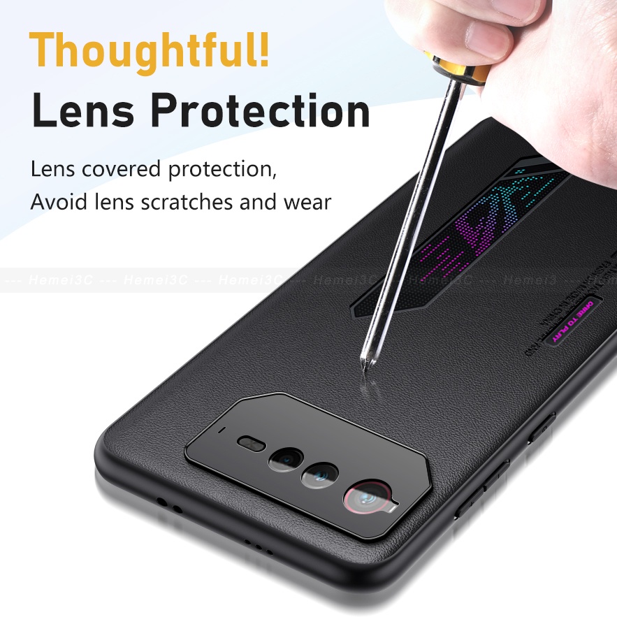 Ốp Điện Thoại PC Cứng + Da PU Thời Trang Sang Trọng Cho ASUS ROG Phone 6 6D 5 5s