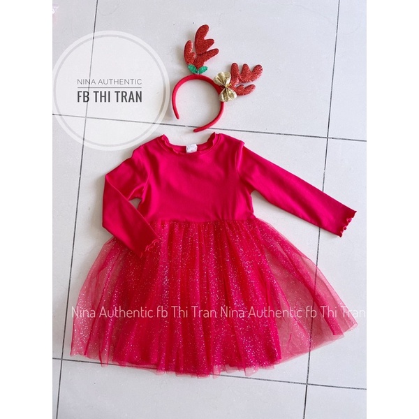 Váy đỏ cho bé gái Hm Auth cho bé từ 10kg đến 17kg