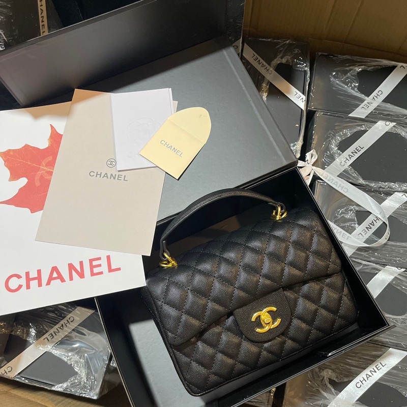 Túi xách cnl ô trám da hạt full box ảnh thật