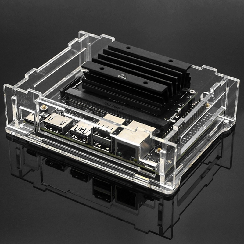 Ốp Acrylic Trong Suốt Có Quạt Làm Mát Cho Jetson Nano B01