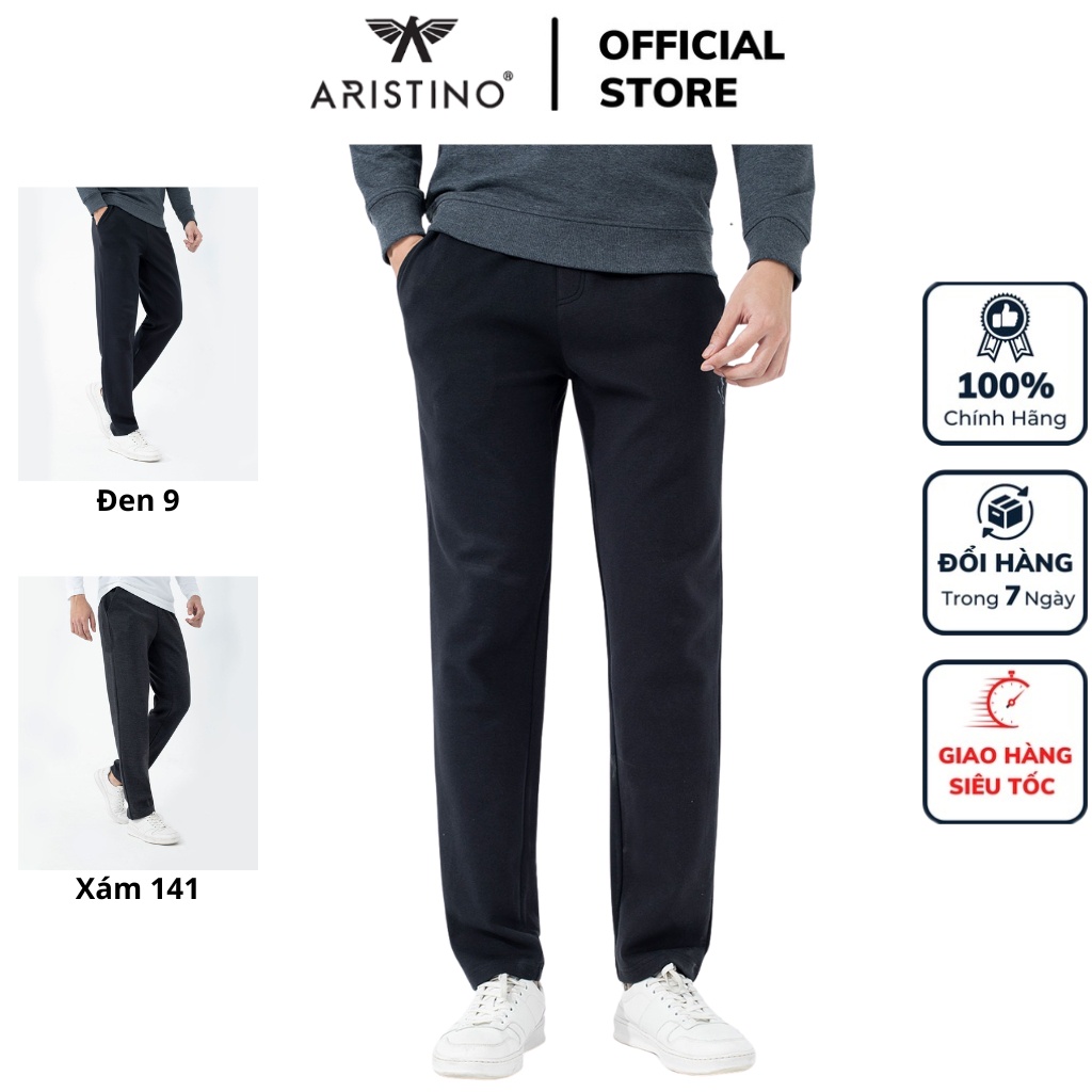 Quần Jogger thun thu đông nam INSIDEMEN IPA003W1 trơn màu dáng suông cạp chun gấu suông thể thao vải Cotton cao cấp