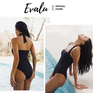 Bikini 1 mảnh, đồ bơi liền thân dây cột cổ dáng basic [A22]