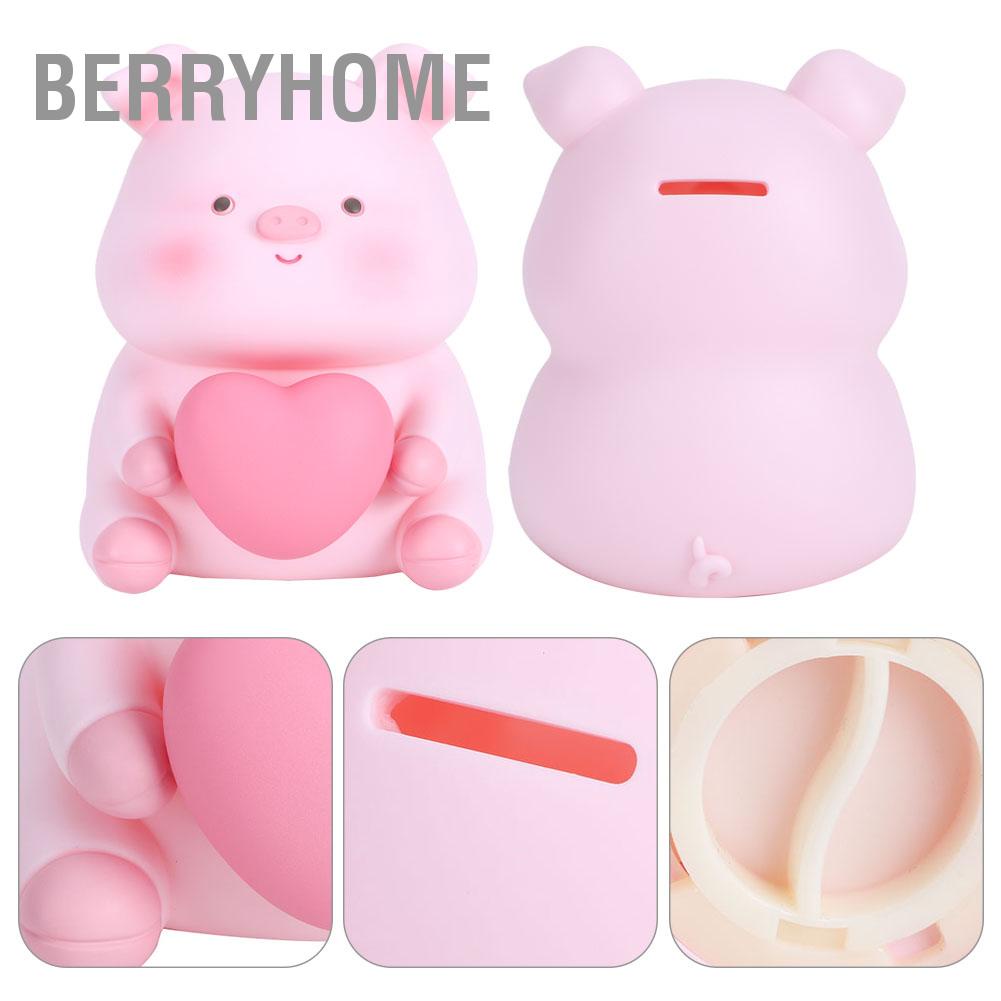 Phim Hoạt Hình Dễ Thương Con Heo Tiết Kiệm Hộp Bình Có Đèn Ngủ Trang Trí Nhà Cửa Trẻ Em Quà Tặng BerryHome~