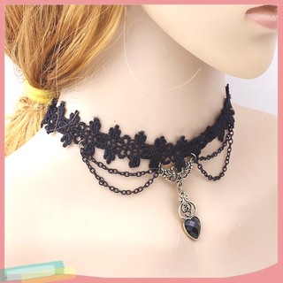 Vòng cổ choker ren màu đen cá tính cho nữ