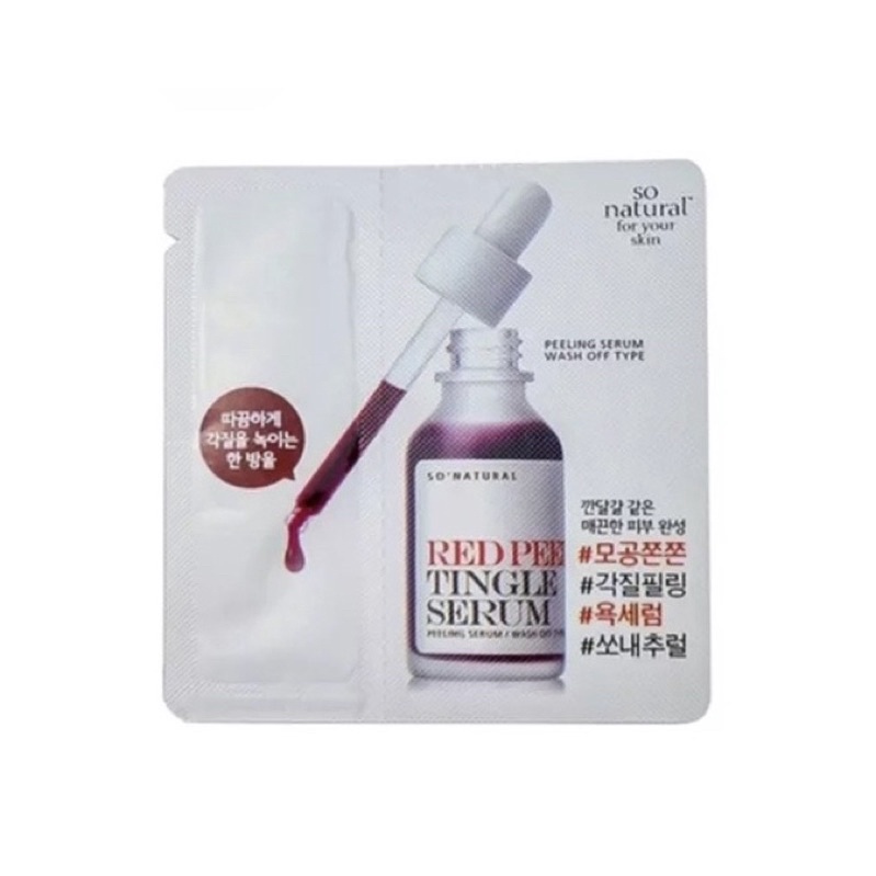 Combo 10 gói Red Peel Tingle Serum Premium 2,5 ML Tinh chất tái tạo Peel da sinh học So Natural