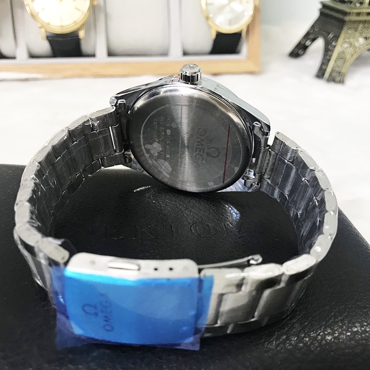 Đồng hồ Nam Omega, Đồng hồ Nam OMG05 Dây da cao cấp, Mặt tráng Sapphire chống xước, chống nước bảo hành 12 tháng