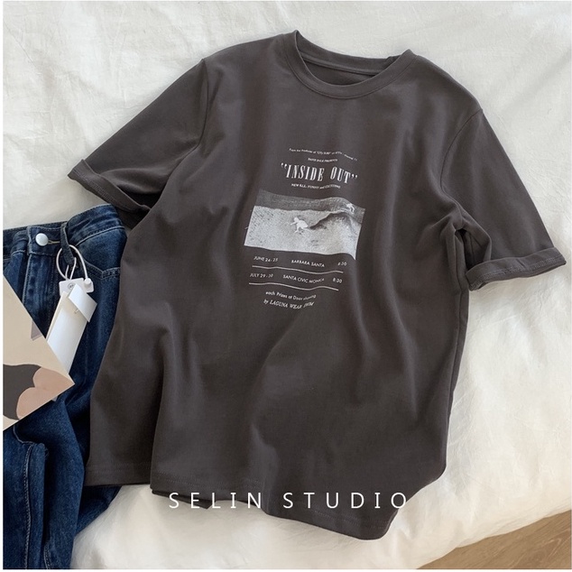 Áo thun Unisex Tay lỡ , áo phông nam nữ khouse shop