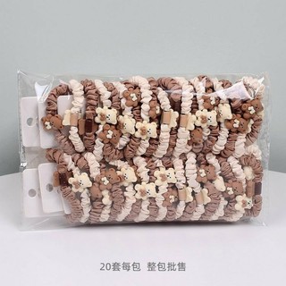 Set 2 dây cột tóc gấu thắt nơ phiên bản Hàn Quốc