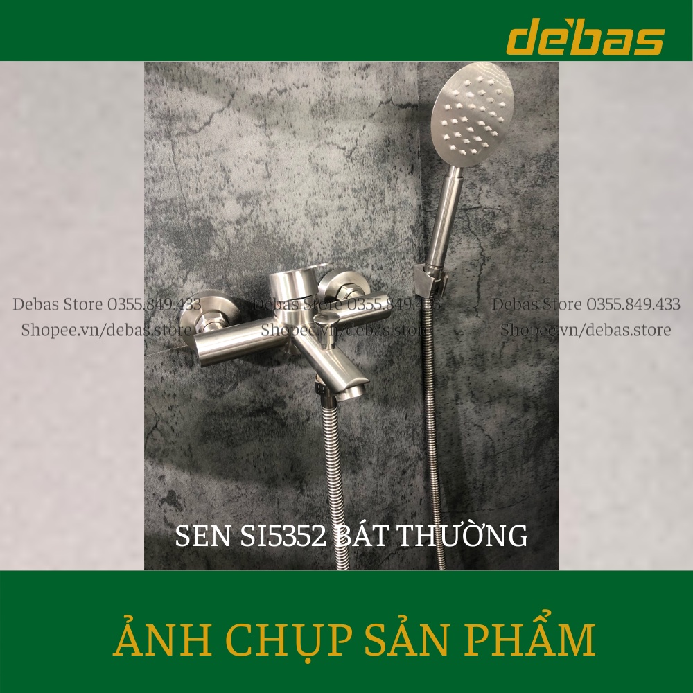 Bộ vòi sen tắm nóng lạnh inox 304 tăng áp nhập khẩu cao cấp Debas SI5351 SI5352