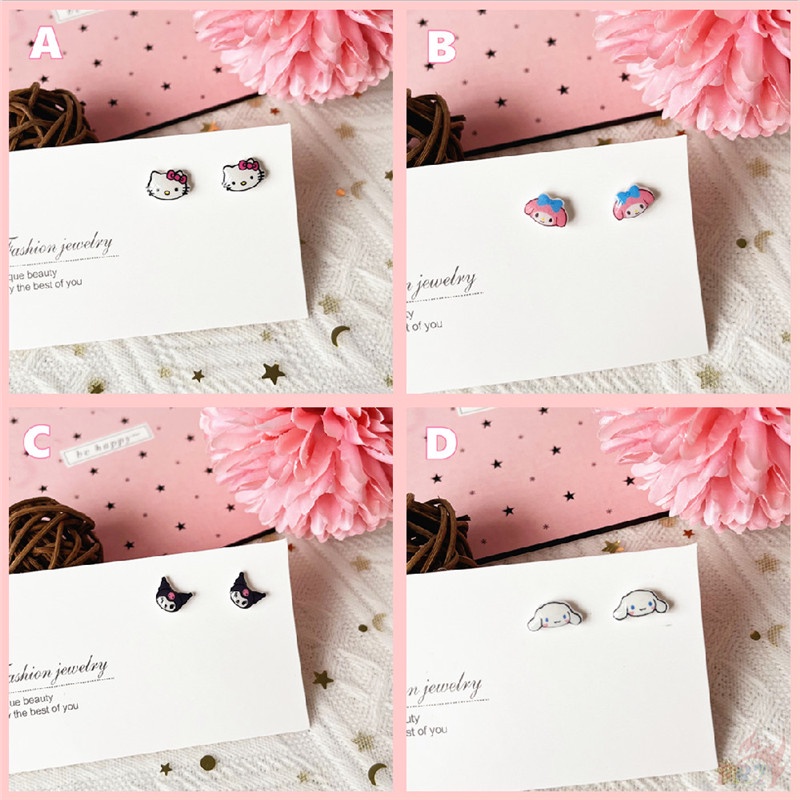 ☀ Melody / Kuromi / Hello Kitty / Cinnamoroll - Nhân Vật Hoạt Hình ☀ 1 Đôi Bông Tai Ngọt Ngào Thời Trang