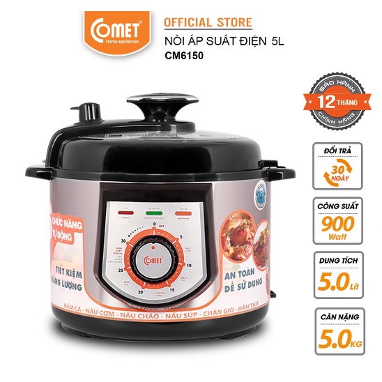 Nồi áp suất điện COMET CM6150 - 5lit