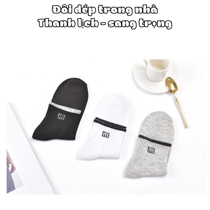 Tất nam cotton cao cấp co dãn chóng mòn, Vớ nam thể thao co dãn bền bỉ mềm mại T3480