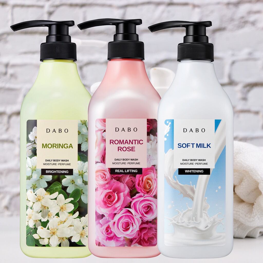 Sữa tắm trắng da dạng gel Dabo Whitening Soft Milk Daily Body Wash Hàn Quốc Chính Hãng 750ml
