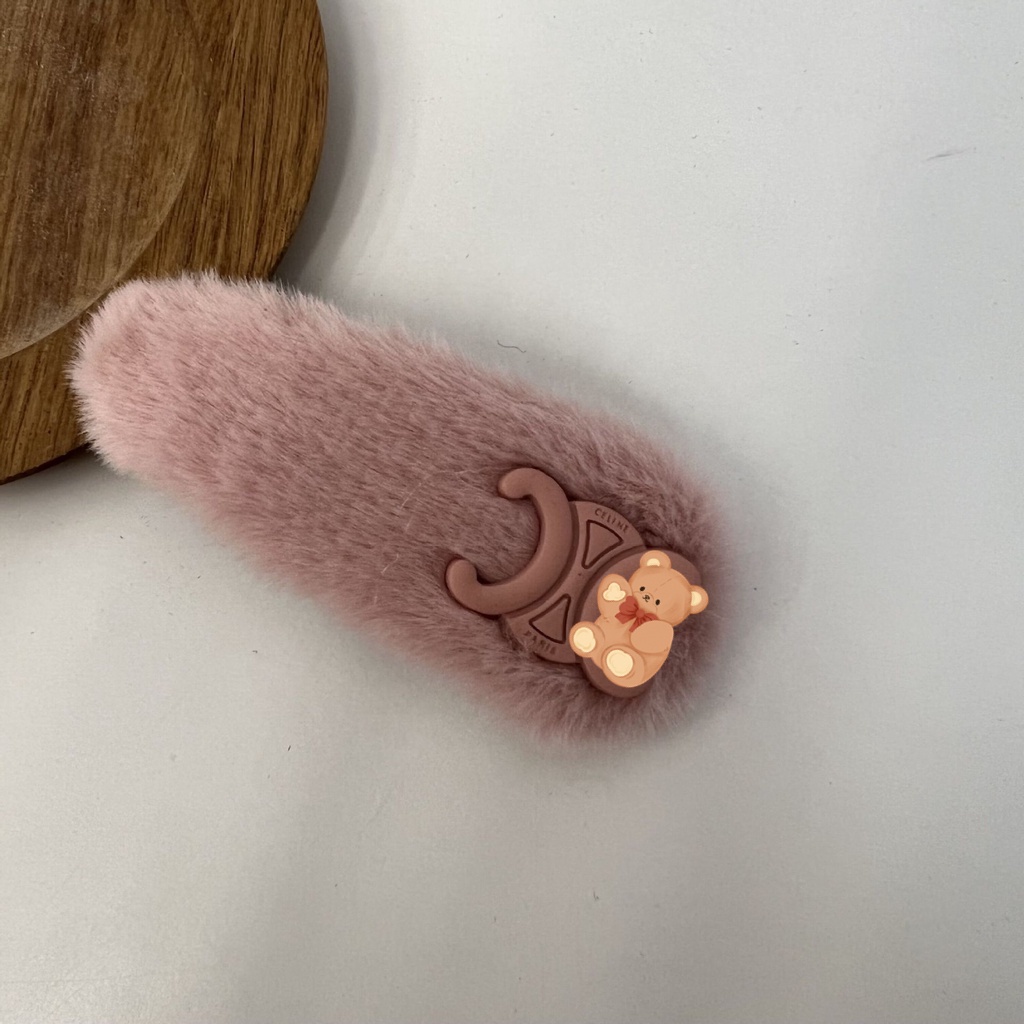 Kẹp Tóc Phối Lông Kiểu Hàn Quốc Thời Trang 2022 Dễ Thương Cho Nữ