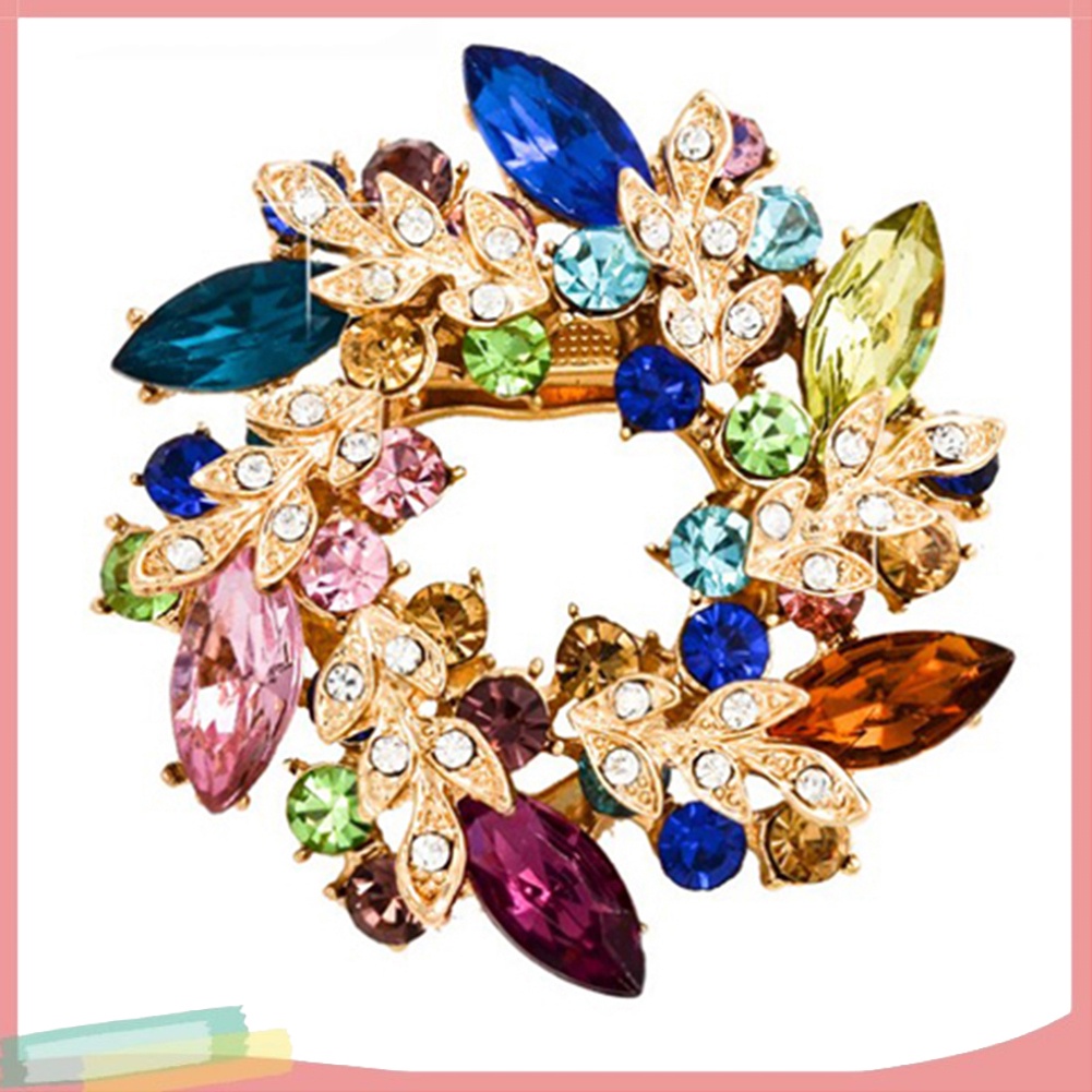 Ghim Cài Áo Hình Bó Hoa Đính Đá Nhân Tạo Thời Trang Cho Nữ