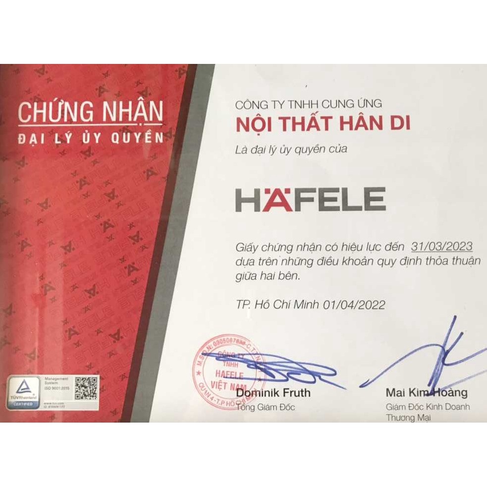 Bản lề lá chống cháy-2 vòng bi Hafele 926.98.020 Hàng chính hãng