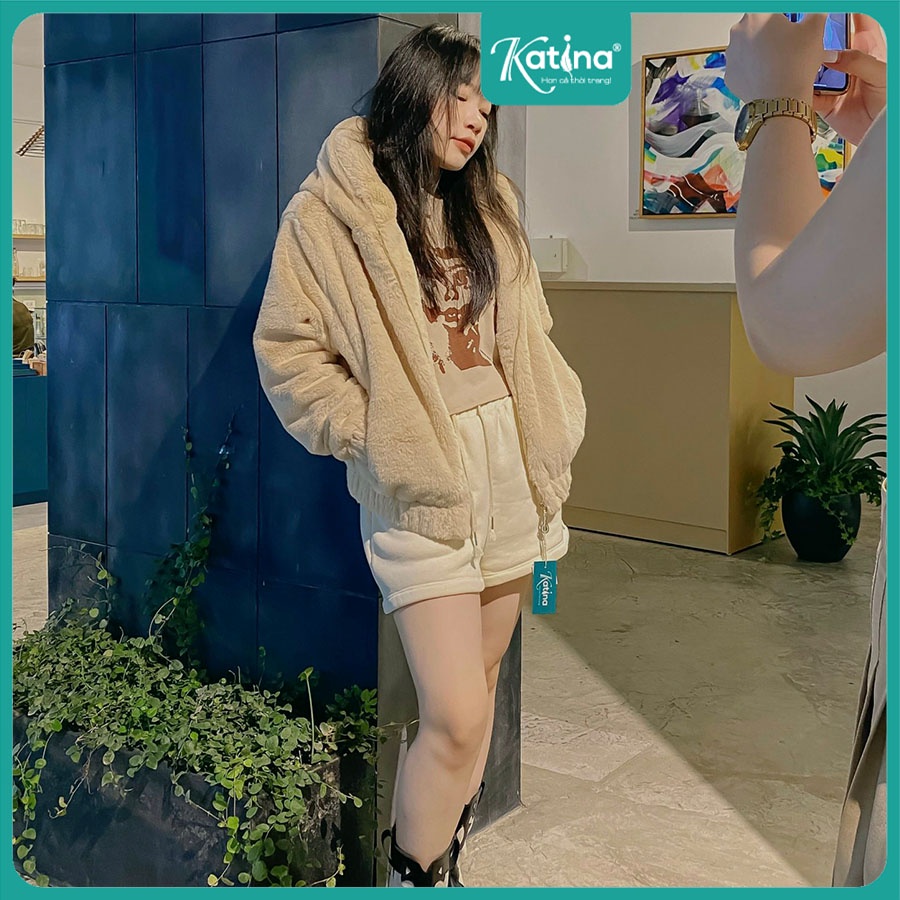 Áo Khoác lông thỏ ĐẠI HÀN cực dày, 2 lớp siêu ấm - ÁP VOUCHER để nhận ưu đãi nhà KATINA nhé!