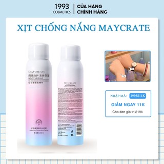 Xịt chống nắng body Maycreate, Kem chống nắng dạng xịt 150ml SPF35