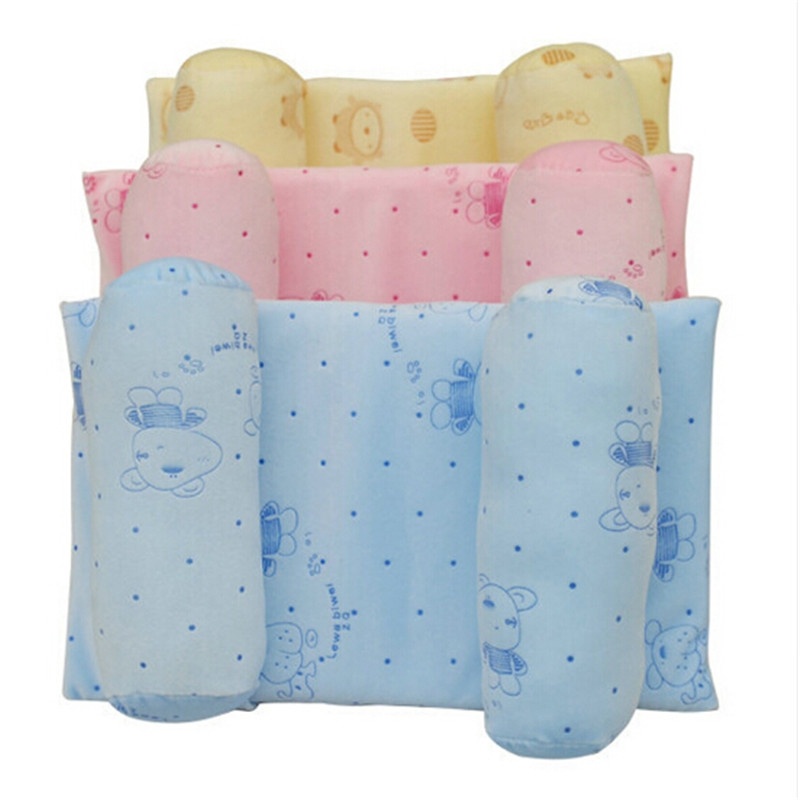 Gối Ngủ Cotton Định Hình Bảo Vệ Đầu Cho Bé Sơ Sinh