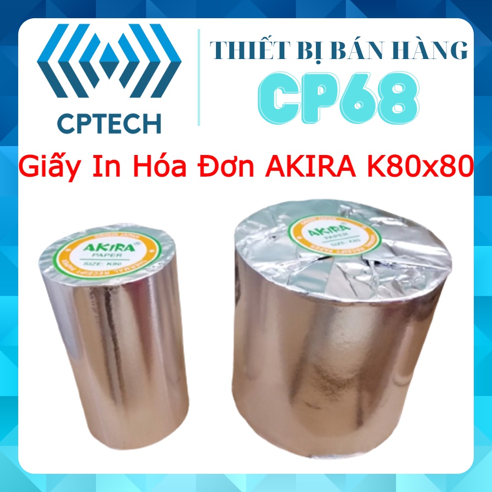 Giấy in hoá đơn K80 đường kính cuộn 80mm Akira