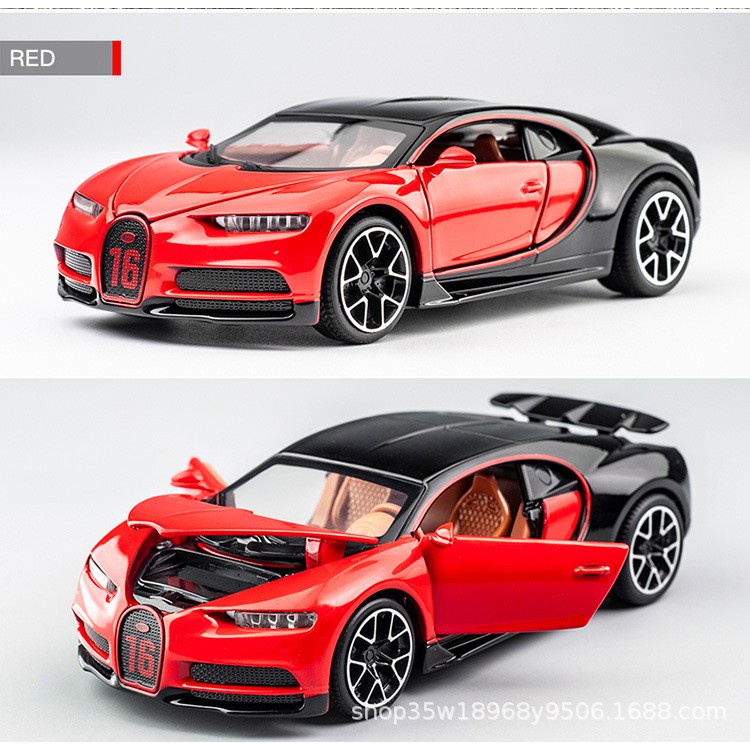 Xe Bugatti Chiron chính hãng Miniauto tỉ lệ 1:32, đế trưng bày sang chảnh