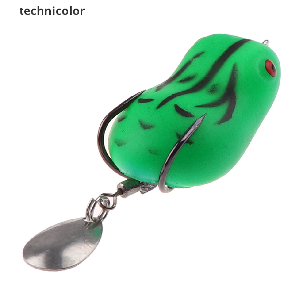 Mồi Giả Nhử Cá Hình Ếch Bằng Nhựa Mềm Màu Đen Kèm Móc Câu