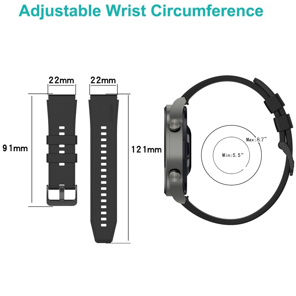 Dây Đeo Bằng Silicone Cho Đồng Hồ Huawei Watch Gt 2 Pro Gt 2 46mm Gt 2e 3 3 Pro