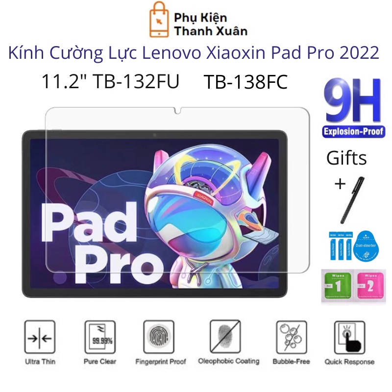 Kính cường lực Lenovo Xiaoxin Pad Pro 2022 11.2" - Độ cứng 9H, dày 0.3 mm | Tặng kèm bút