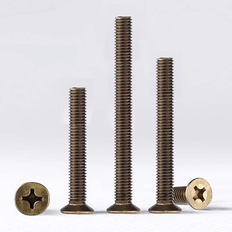 Đồng Thau Vít Đầu Chìm Chữ Thập Vít Máy Đầu Phẳng Chữ Thập M2 M2.5 M3 M4