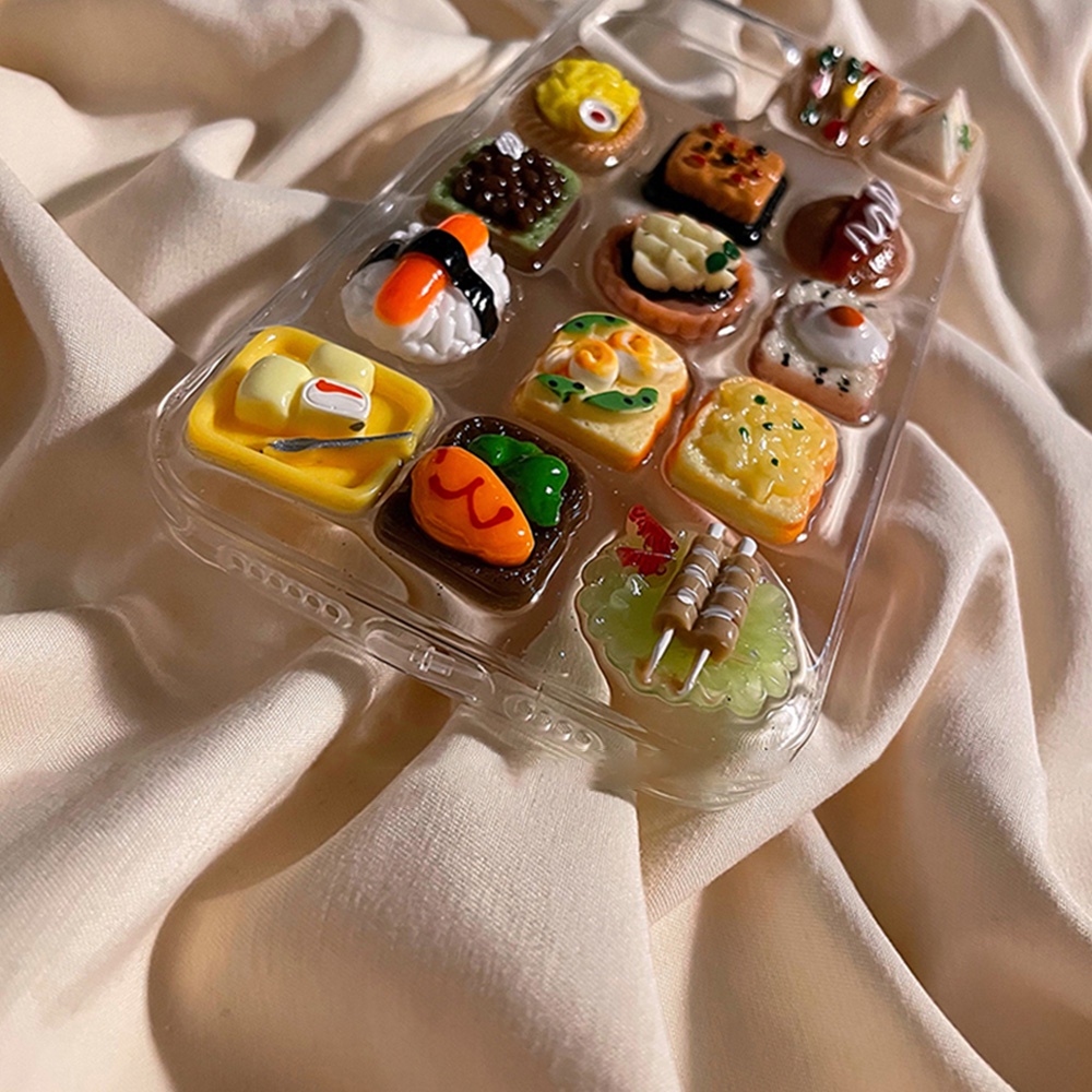 Ốp Điện Thoại TPU Mềm Siêu Mỏng Hấp Thụ Sốc Hình Trứng / Sushi 3D Cho IPhone 14 Pro Max 11 7Plus 13 12 11 Pro Max X XS XR