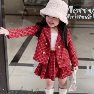 Set váy dạ cao cấp cho bé gái