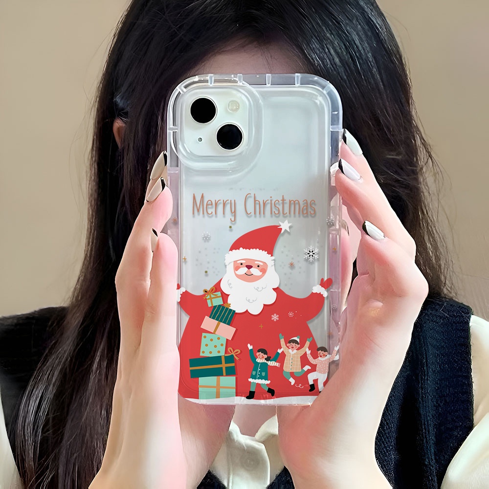 Ốp Điện Thoại Tpu Viền Dẻo In Hình Giáng Sinh Thời Trang Cho iphone 14promax 11 13 12 7Plus 6 6s XR X XS Max