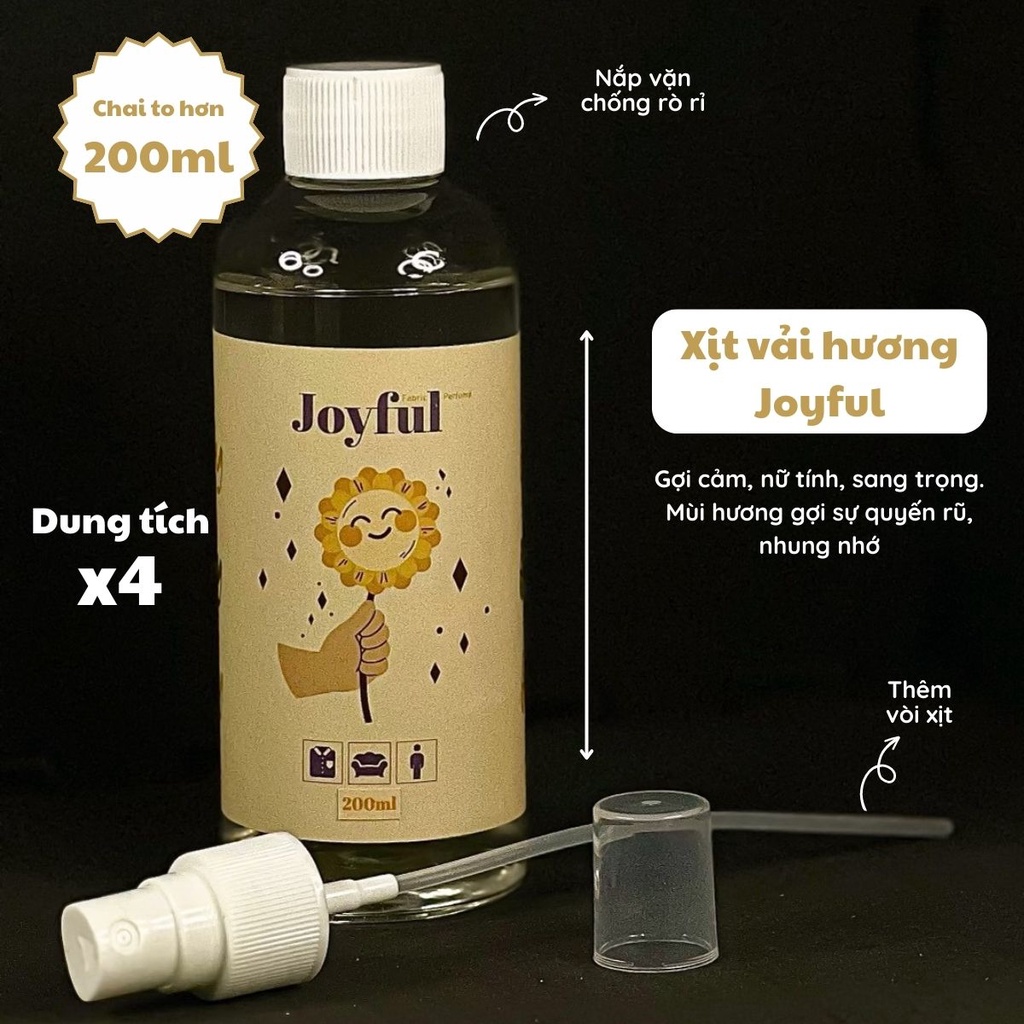 Xịt thơm vải khử mùi quần áo lưu hương lâu Fabric Perfume 200ml